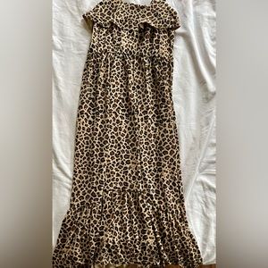 Leopard print high low summer dress